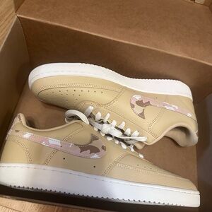 Nike Court Vision Low in Sesame and Sail